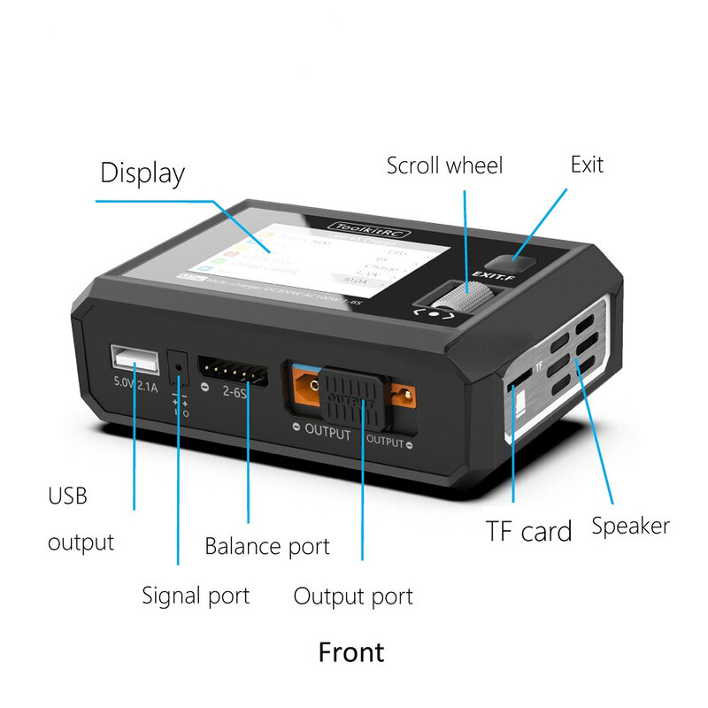 NEW ToolkitRC M7AC 100W AC / 300W DC Input XT60 XT30 Output 2-6S Lithium Battery Balance Charger for Model Aircraft Drone Charge