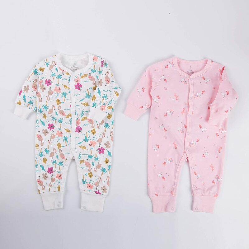 Barboteuse en coton à manches longues pour bébé, vêtements mignons, sans pieds, combinaison pour dormir et jouer