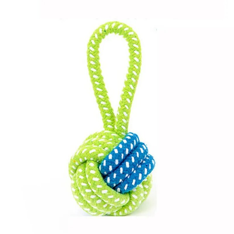 Детская игрушка для чистки зубов, уличная тренировочная Веселая игра с зеленым веревочным шариком, игрушка для большой маленькой собаки, ко...