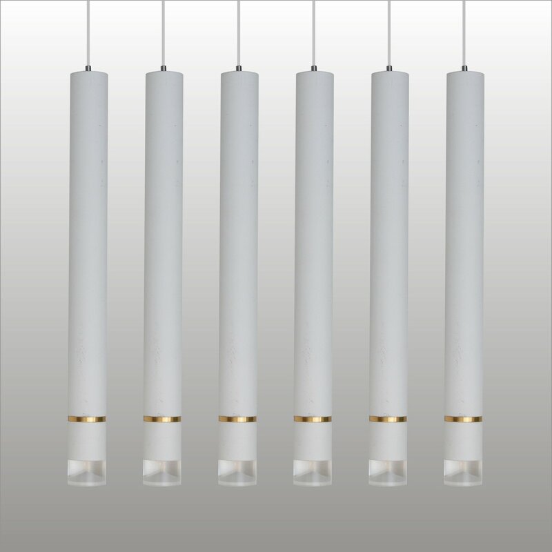 Диммируемый светодиодный подвесной светильник, цилиндрическая длинная трубчатая лампа 7/10 Вт для кухонного островка, столовой, внутреннего освещения, круглый подвесной светильник