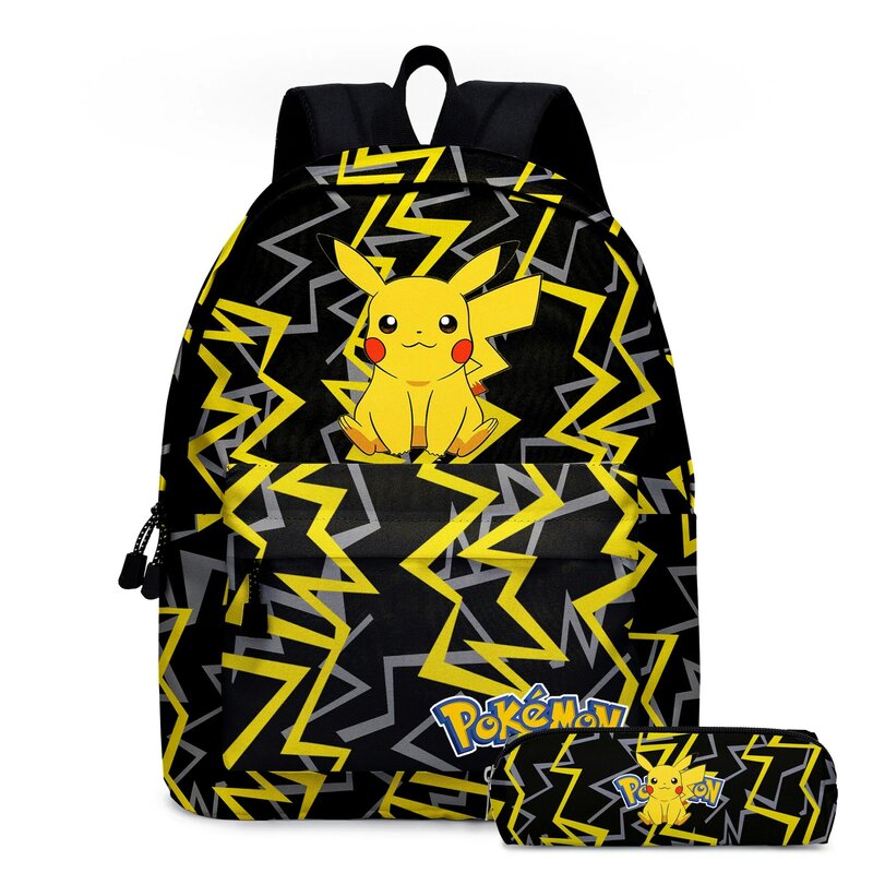 TAKARA TOMY-mochilas escolares de Pokémon para niños y adolescentes, bolsa de viaje de gran capacidad, Pikachu