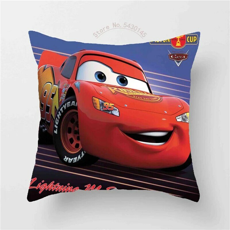 Disney decorativo fronha capa de almofada carro sspiderman mcqueen sofia princesa travesseiro caso dos desenhos animados presente 45x45cm