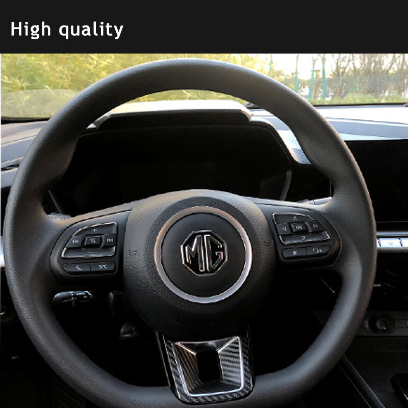 الزخرفية حلقة ل MG MG5 2021 غطاء عجلة القيادة مركز التصميم لامعة تعديل الداخلية اكسسوارات السيارات ملصقات