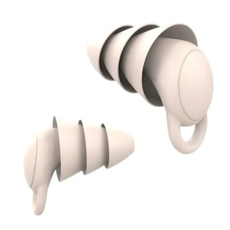 1 Pasang Penyumbat Telinga Pelindung Telinga Silikon Lembut Tahan Air Earphone Anti Kebisingan Pelindung untuk Perjalanan Tidur dan Mendengkur