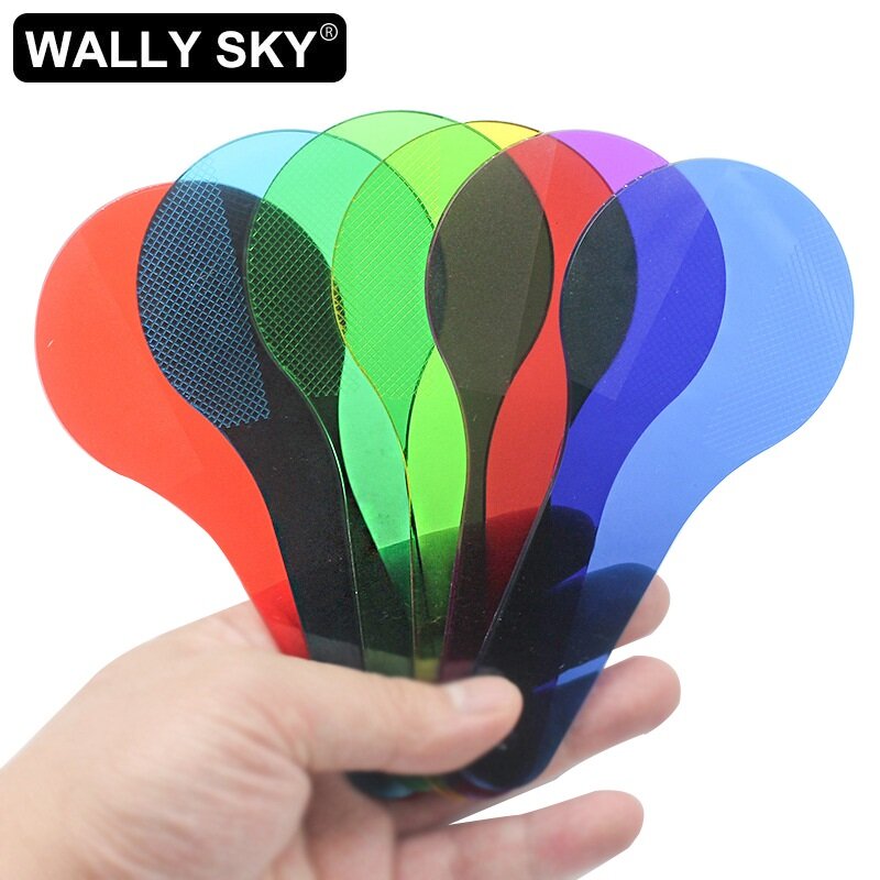 Six Colors Racket Shape Filter Three Primary Color of Light Synthesis Experiment Tool Colorful Light-transmitting Filters