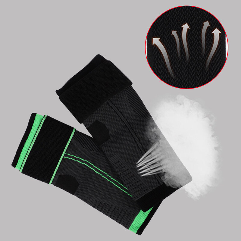 Attelle de soutien de cheville de sport tricotée, Compression réglable, élastique unisexe, chaud et respirant, 1 pièce