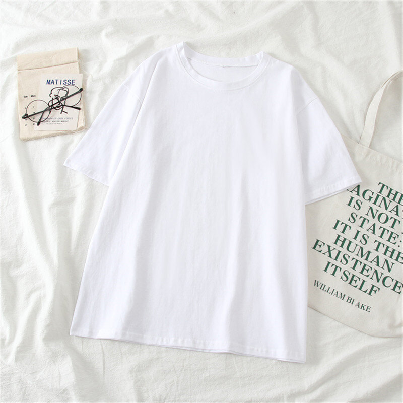 Harajuku damskie t-shirty japońskie komiksy prosta koszulka z krótkim rękawem kobieta moda kobieta bluzki 2022 Streetwear Y2k odzież Top