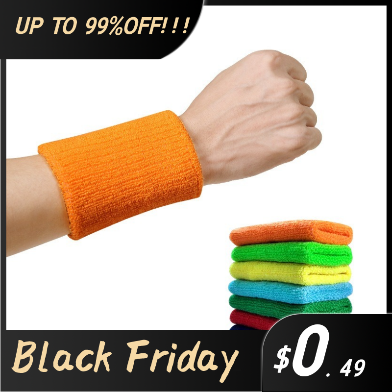 1PC Sport Wristband Fitness Gym Wrist Sweatband Tennis Volleyball Wrist Brace Sport Safety Wrist Support Sweat Band Protector