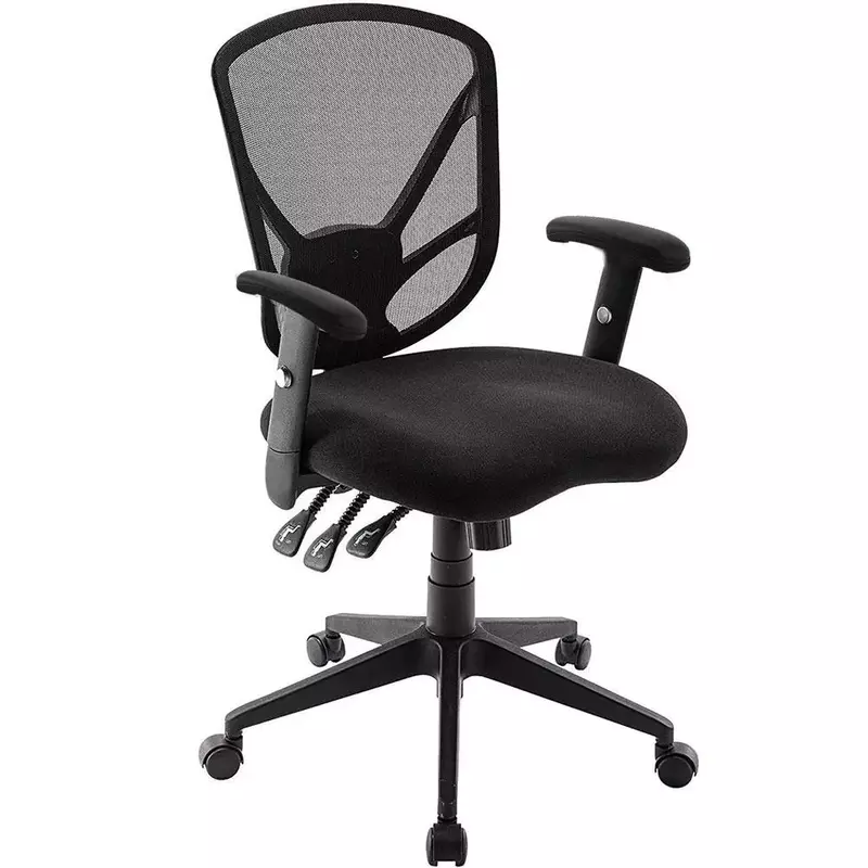 مجموعة أجزاء كرسي مكتب الذراع وسادة مسند ذراع استبدال 9.75 "x 3" (أسود)