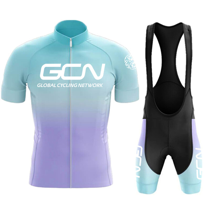 GCN-Conjunto de Ciclismo de manga corta para hombre, ropa deportiva para ciclismo de montaña y carretera, pechera con pantalones cortos, verano, 2022