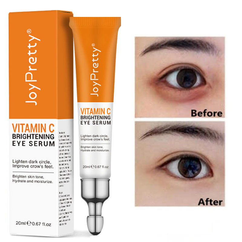 Vitamina c clareamento creme para os olhos remover olheiras círculos sacos de olho anti-rugas iluminar hidratante soro cuidados com os olhos beleza saúde 20ml
