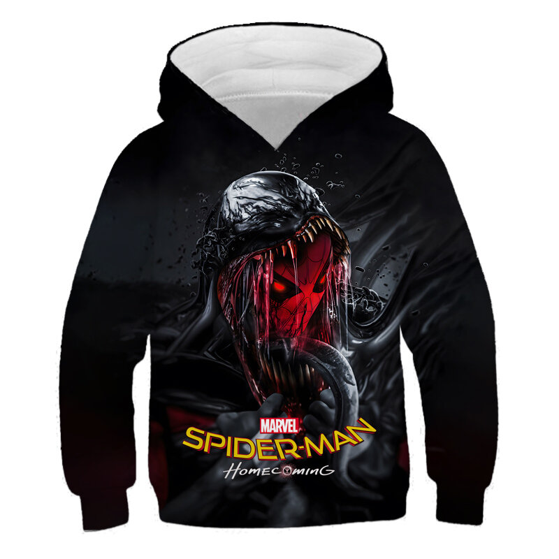 Sudaderas con capucha de Marvel para niños y adolescentes, jerséis con capucha de Spiderman, ropa de invierno y otoño