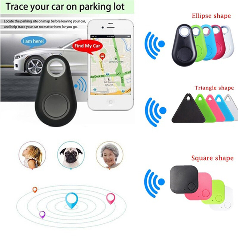 Mini Fashion Bluetooth 4.0 Tracker Dog Pet GPS Locator Tag Pocket Size Tracker Anti-lost Smart Wallet Key Tracker Alarm
