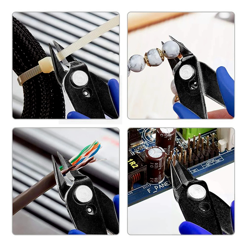 Alicate diagonal alicate de aço carbono cortadores de cabo de fio elétrico corte lado snips flush alicate nipper ferramentas manuais