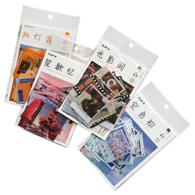 160Pcs/4 Sets Diy Decals Tijd Serie Stickers Boek Scrapbook Stickers