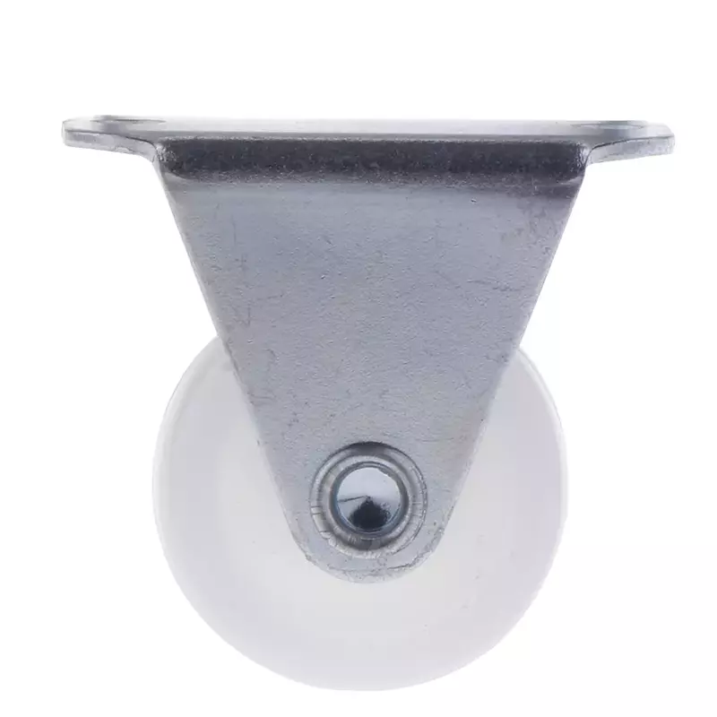 1'' White Fixed Plate Caster Wheel 10kg 22lbs For Home Commercial Cart