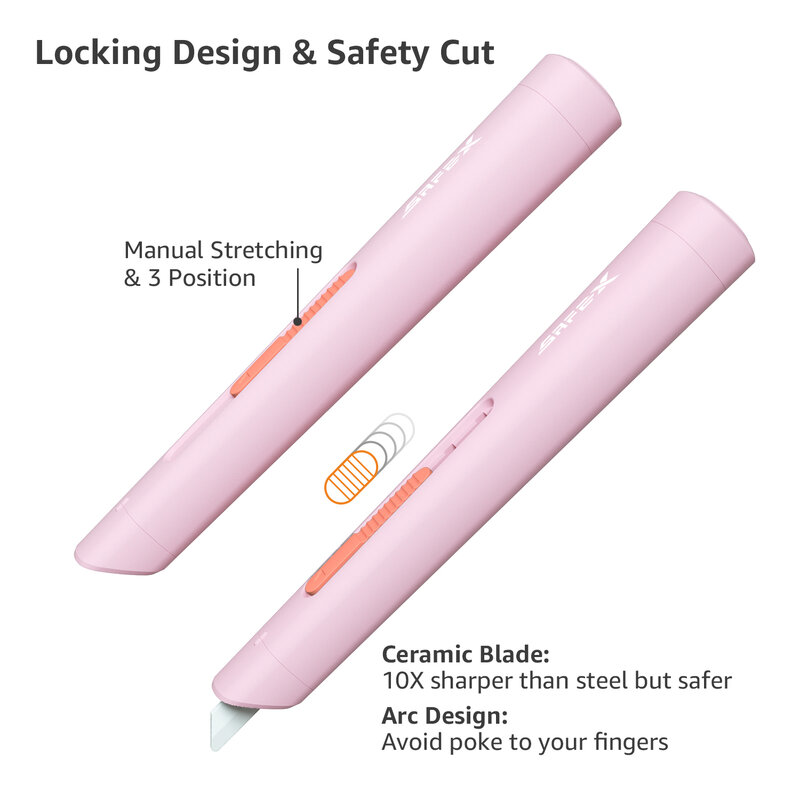 SAFEX Box Cutter Utility Knife Cute Ceramic Package Opener muslimah hassembly Cortador De Papel Pocket Stationery