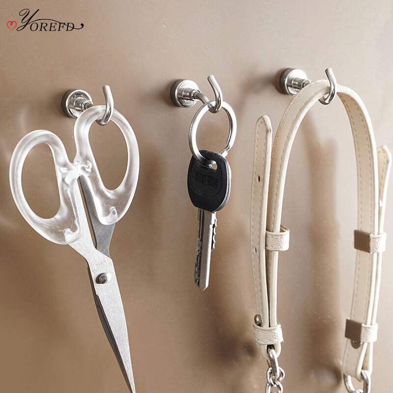 OYOREFD 10Pcs Multi-function Strong Magnetic Hook Magnetic Key Holder Household Refrigerator Kitchen Hooks For Hanging