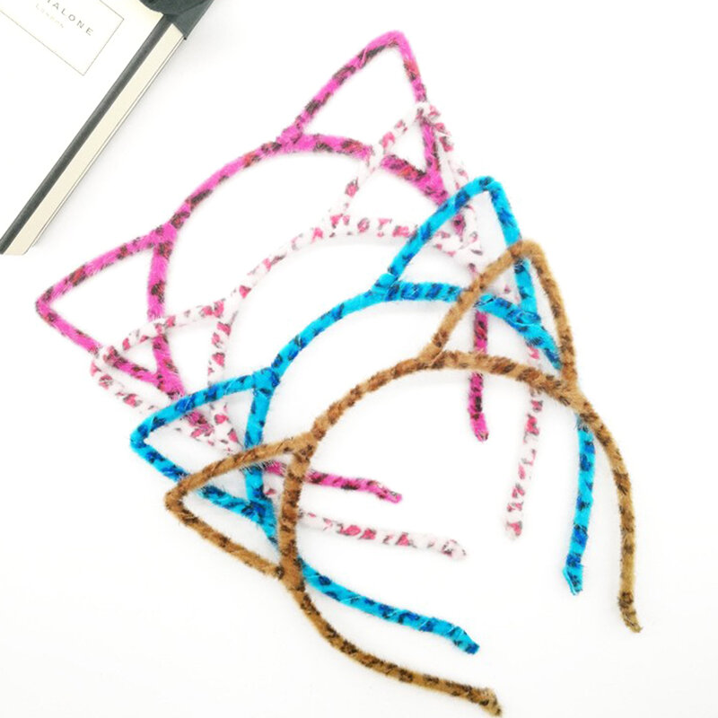 1 pz elegante donna ragazze orecchie di gatto accessori fascia fascia per capelli Sexy strumenti per lo Styling multicolore copricapo