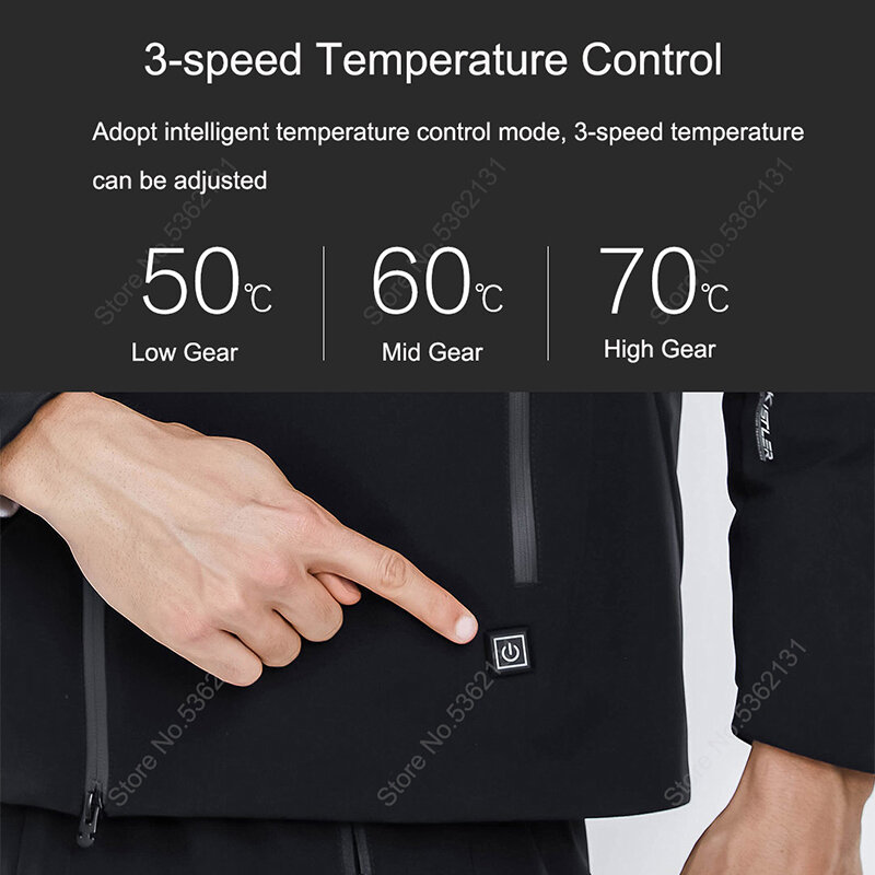 Youpin SUPIELD Aerogel zimny garnitur elektryczny podgrzewany odzież kurtka odporna na zimno wiatroszczelna wodoodporna odzież męska anty-zimny płaszcz