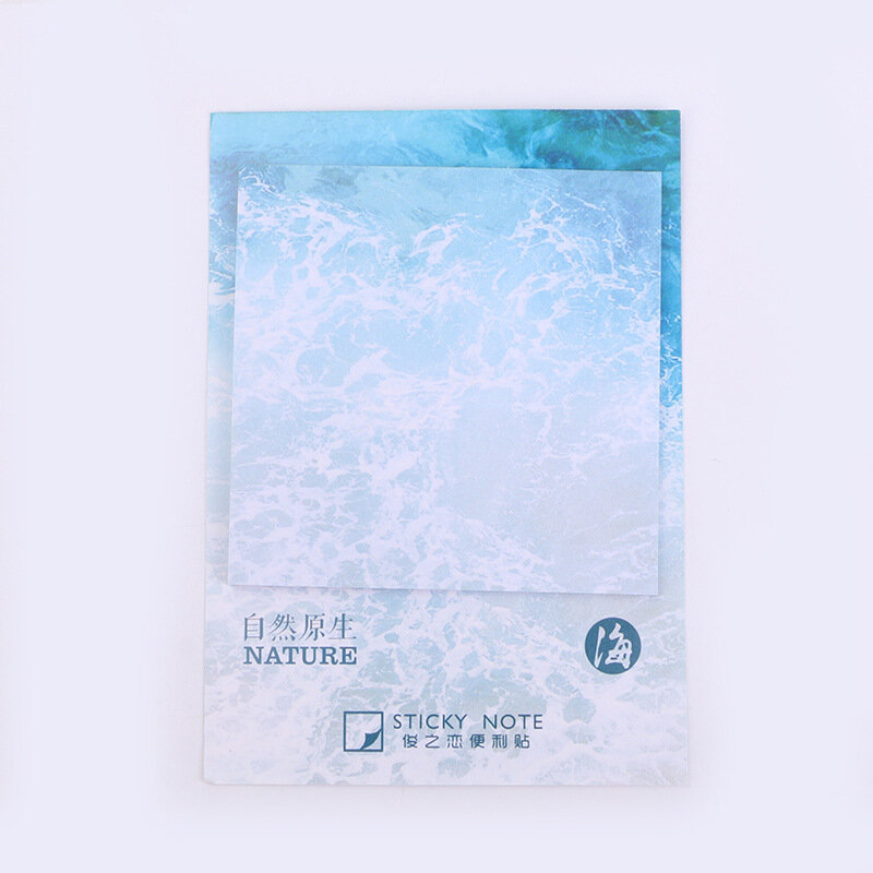 Koreanische Nette Kreative Quadrat Natürliche Serie Sticky Note Büro Planer Memo Pads Kawaii Dekor Label Papier Student Schule Liefert