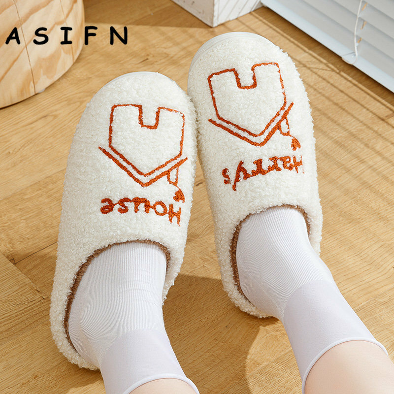 ASIFN New Style Winter Harry House pantofole donna Houseshoes Harry Styles Fluffy Cozy Girls Gift for Her comode scarpe da casa