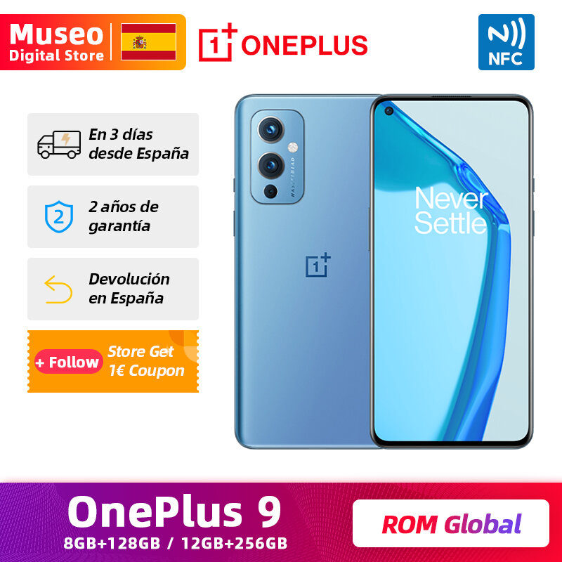 Oneplus 9 Mobiele Telefoon, Global Rom, 8Gb/12Gb Ram 128Gb/256Gb Rom, Snapdragon 888 5G Mobiel, 6.55 ''120Hz Amoled Display