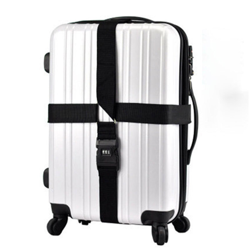 Correa de equipaje ajustable de tendencia, accesorios esenciales de viaje, suministros de maleta, correas de contraseña de cinturón fijo para maleta de 18-34 pulgadas