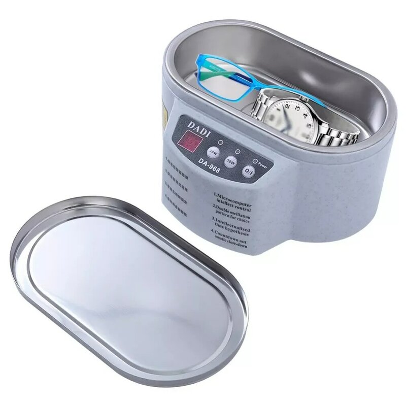 Limpiador ultrasónico mini, máquina inteligente de limpieza para gafas o joyería, caja con circuito, baño de limpieza, control inteligente