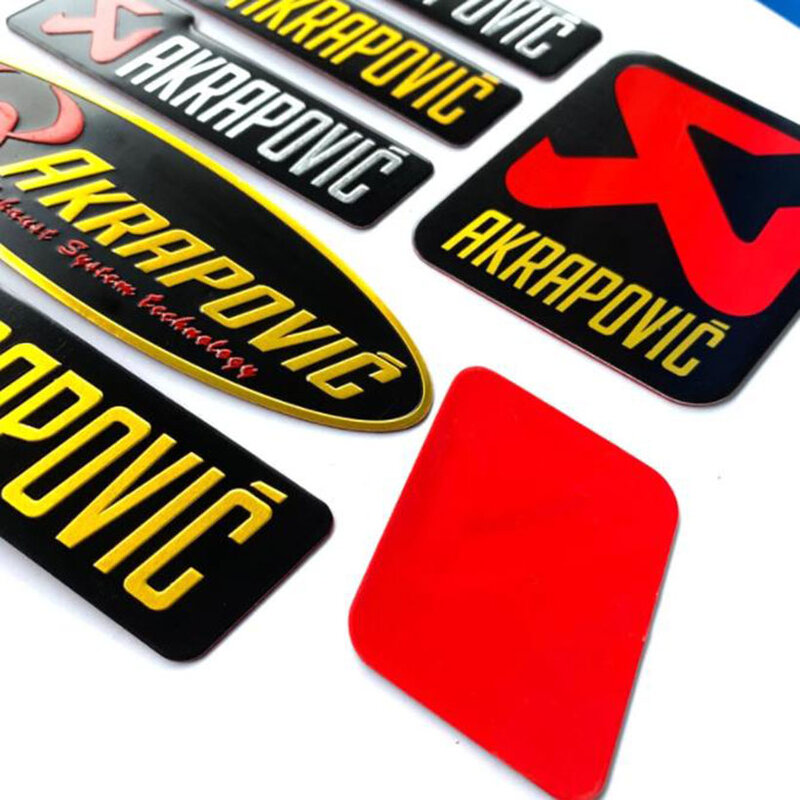 3D Aluminium Motorcycle Sticker Decal Fit For Akrapovic Exhaust Car Moto Decoration