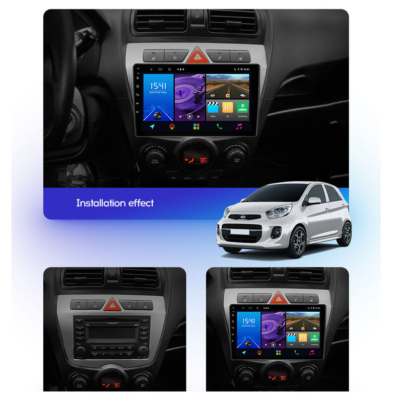 JIULUNET для Kia Morning picanto 2007 - 2011 Carplay Ai Voice автомобильное радио 4G Net мультимедийный видеоплеер навигация GPS Android