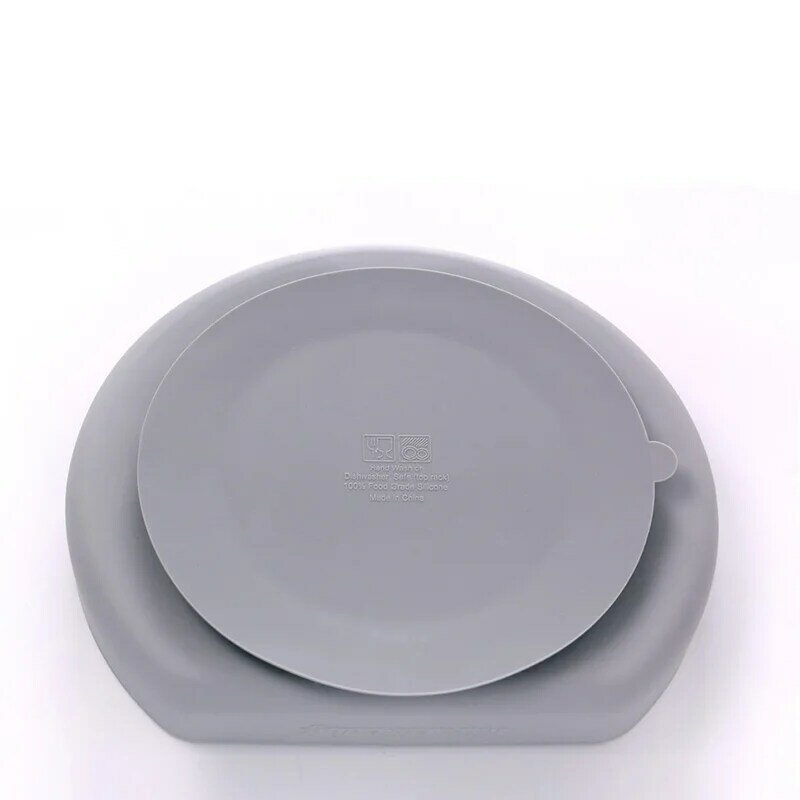 Baby Silicone Dining Plate Suction Cup Bowl Grids Kids Feeding Plate Non-slip Children's Dishes Toddler Training Tableware