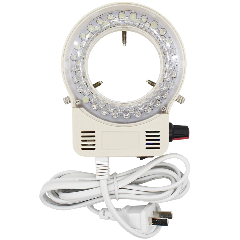 64mm LED Ring Light Fluorescent Ring Lamp White / Purple Light Source for Stereo Microscope Top Illuminator