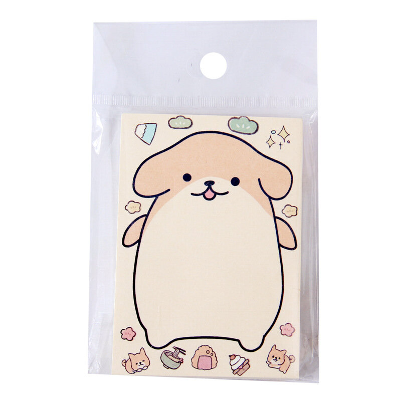 귀여운 한국 문구 크리에이티브 스티커 메모 패드, 편리한 메시지 종이 유니콘 사무실 학교 용품 카와이 강아지 플래너