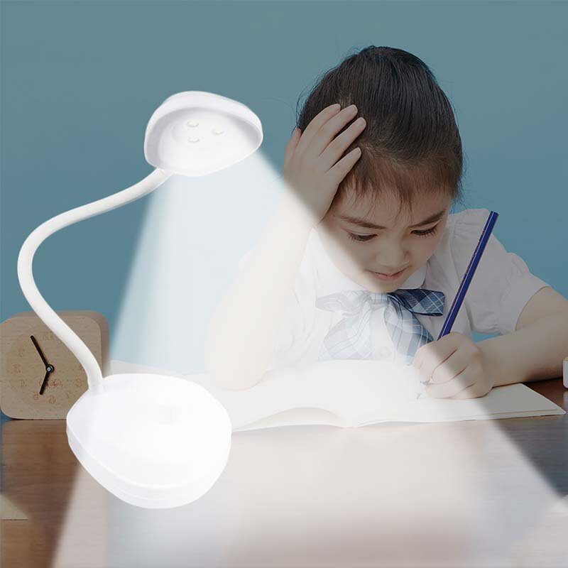 Lampada da tavolo a LED portatile pieghevole a 3 livelli dimmerabile lampada da comodino studio lampada da lettura per dormitorio universitario illuminazione per bambini 44