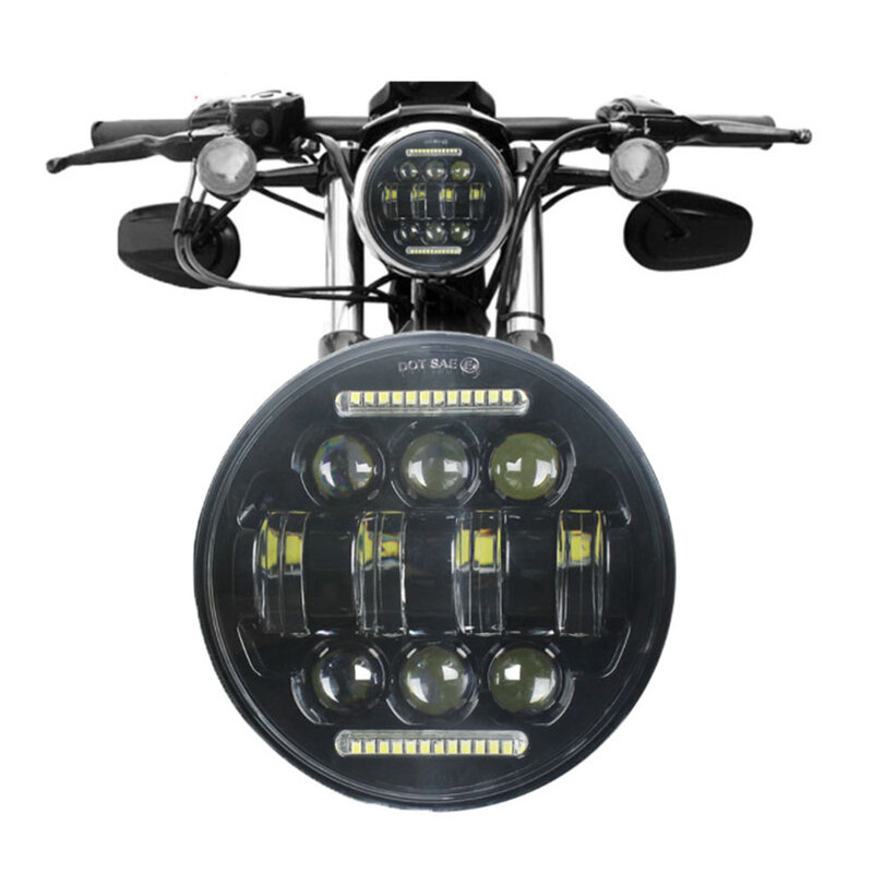 Universal 5 3/4 polegada 5.75 "led farol da motocicleta do carro h4 phare farol de moto cabeça luz para harley indian scout honda