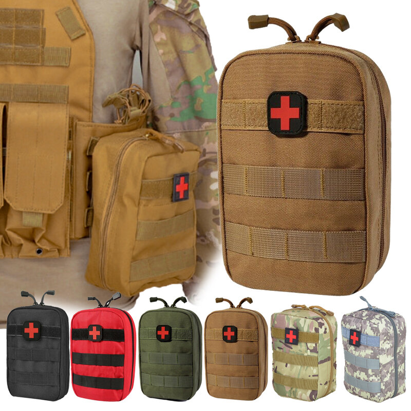 Camping Survival First Aid Kit Bag Tactical Medical Waist PackEmergency Outdoor Travel Camping Oxford Cloth Molle Pouch