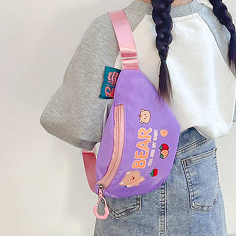 موضة الطفل المال الحقيبة النايلون رسالة الخصر حزمة بوم حقيبة عادية الإبداعية المحمولة بسيطة قابل للتعديل حزام للأطفال هدية عيد
