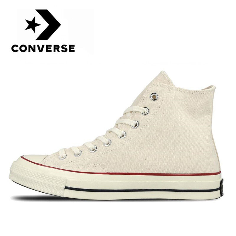 Converse-Zapatillas auténticas All Star Chuck 1970s para hombre y mujer, zapatos altos cómodos, zapatillas clásicas, zapatos de lona planos blancos duraderos