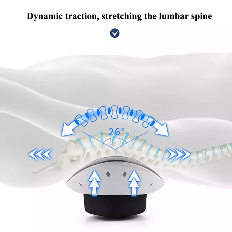Lumbar Spine Massager Lumbar Traction Multifunctional Inflatable Hot Compress Vibration Air Pressure Waist Massager Pain Relax