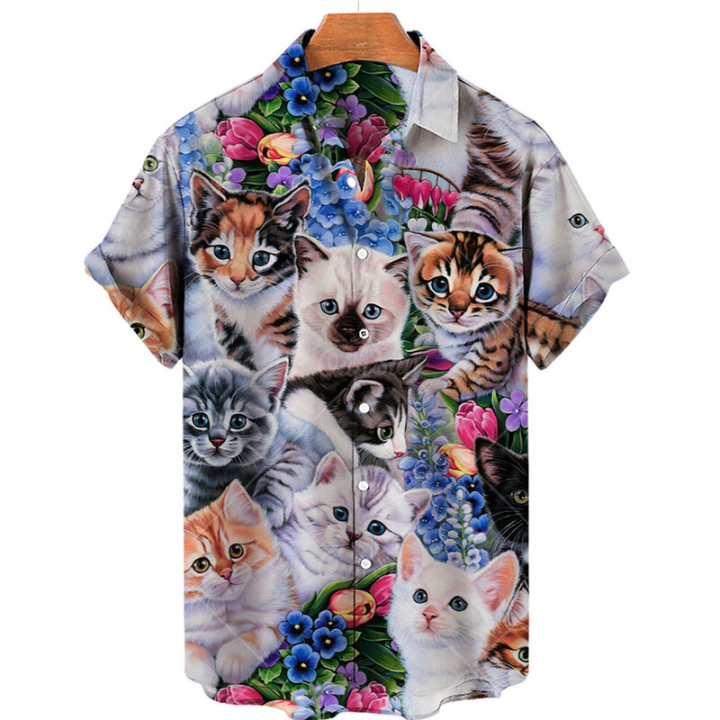 Unisex anime camisas 2022 camisa havaiana dos homens woemn roupas masculinas estilo dos desenhos animados 3d impressão camisas verão solto manga curta topo 5xl