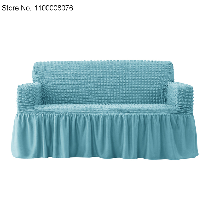Funda elástica con volantes para el sofá, protector de mueble de salón y comedor, tamaño universal, para sillones de 1/2/3/4/ asientos
