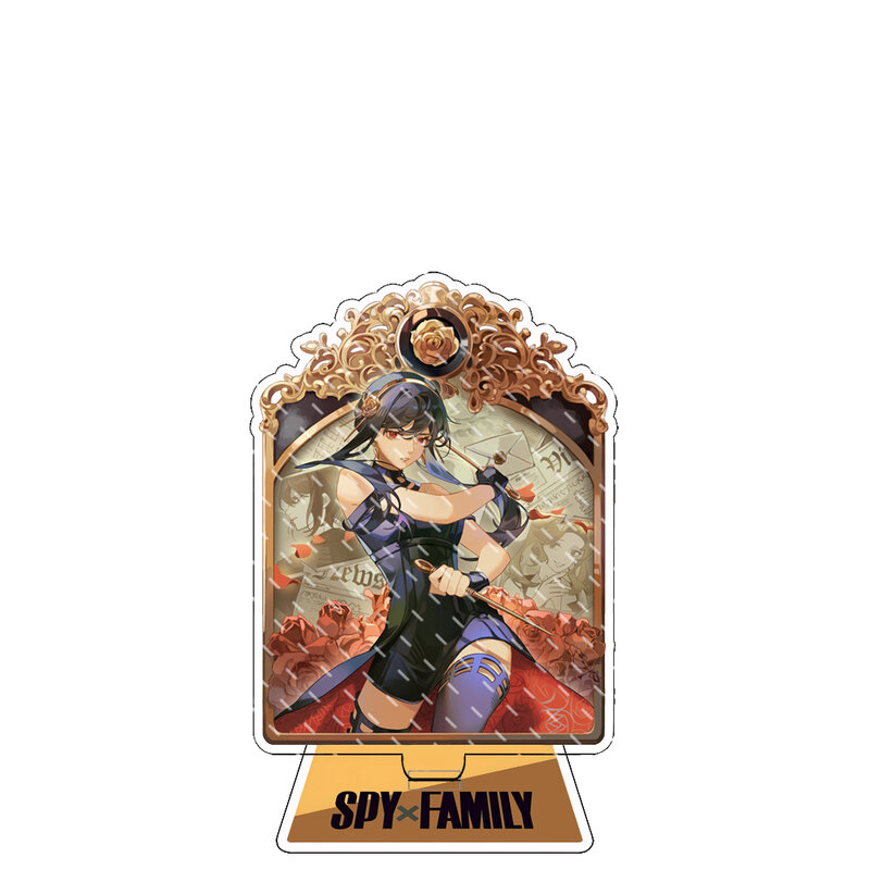 Anime spy x figura da família acrílico suporte crepúsculo loid falsificador yor falsificador anya modelo placa coleção dos desenhos animados fãs presentes