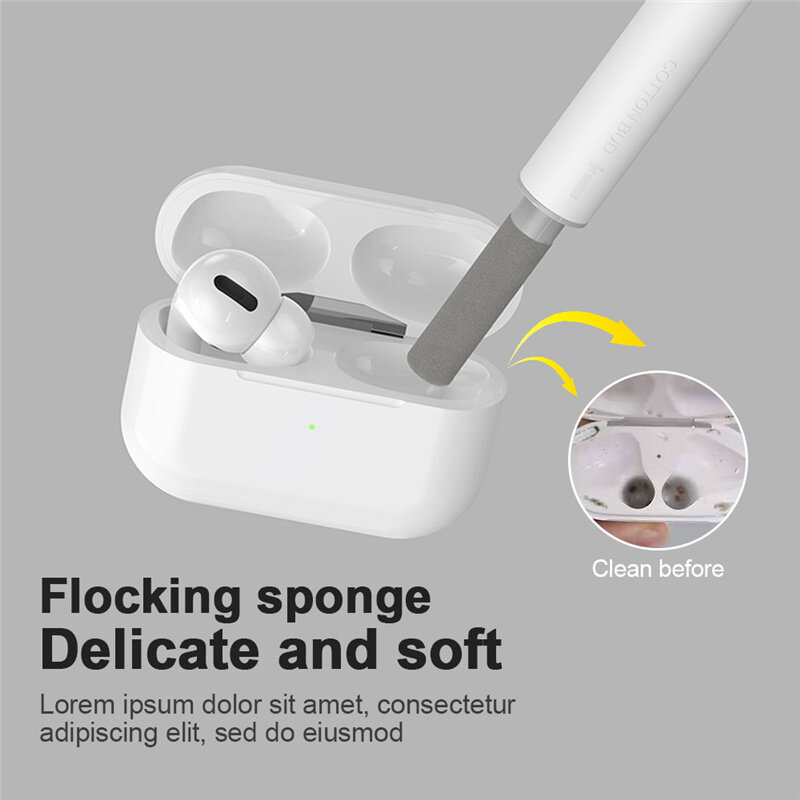 Kit de limpiador para Airpods Pro 2 1, bolígrafo de limpieza de auriculares Bluetooth, cepillo, estuche de auriculares, herramientas de limpieza para Airpods, Xiaomi, Huawei