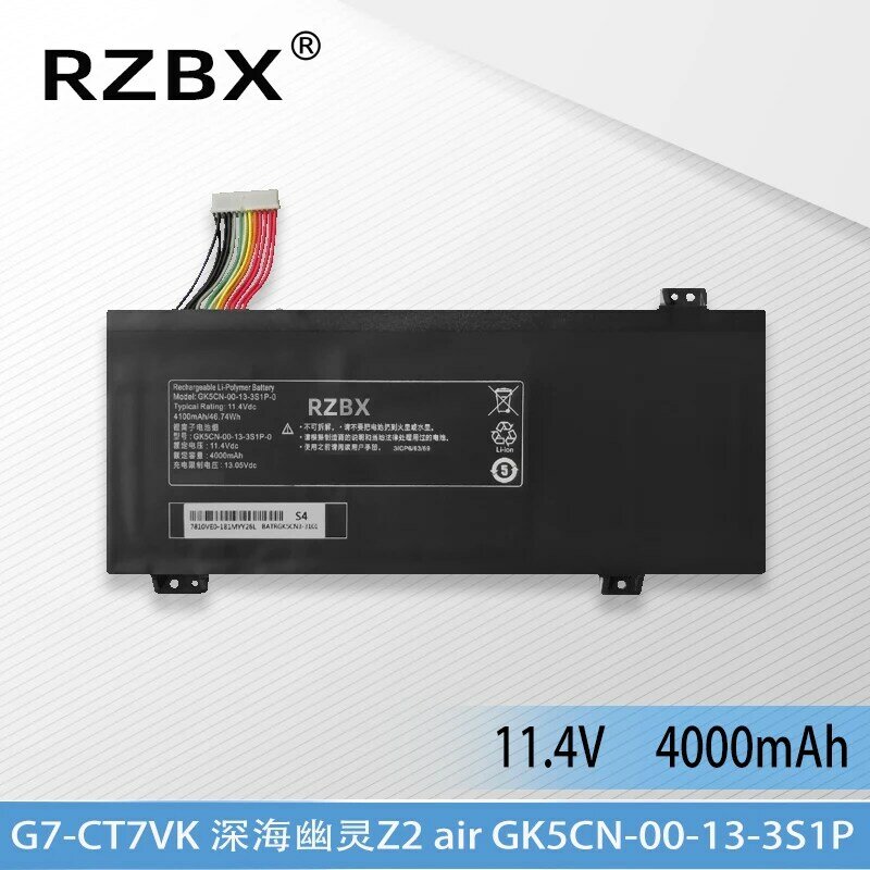 RZBX GK5CN-00-13-3S1P-0แบตเตอรี่แล็ปท็อปสำหรับ MECHREVO X8Ti Z2 Air T90 Plus T90-T3p F117-B F117-B6 GK5CN GK5CN4Z GK7CN6Z GK5CN5Z