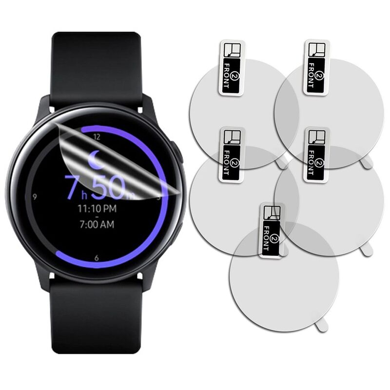 5 Films TPU Ultra-fins anti-rayures pour montre intelligente Samsung Galaxy Watch Active SM-R500, couverture complète de l'écran