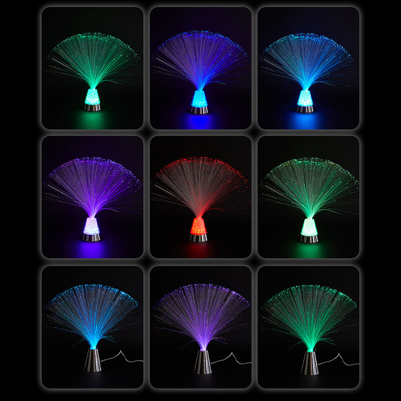 Разноцветные светодиодные волоконно-оптические лампы, внутренние декоративные лампы