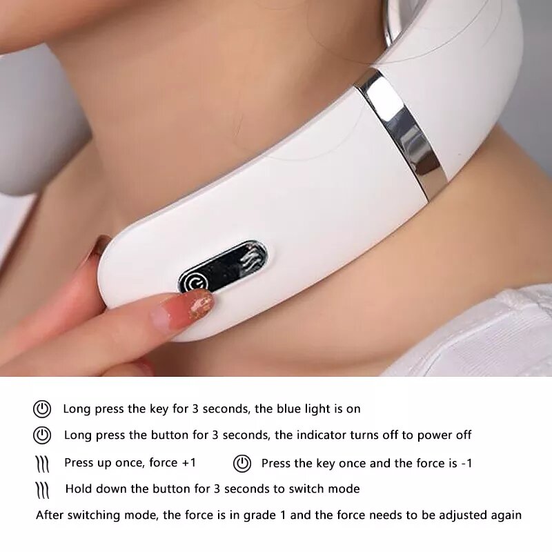 Multifunctional Electric Neck Massager Low Frequency Magnetic Therapy Pulse Heating Neck Protector