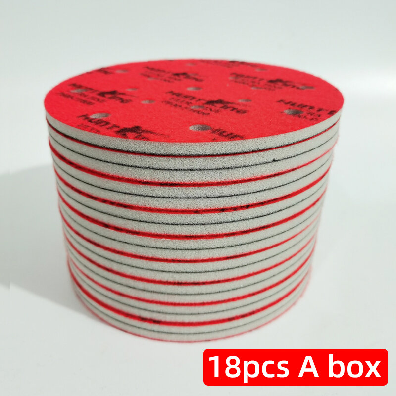 ATPRO Red150mm 6นิ้วกระดาษทรายฟองน้ำสีรถ Beauty ขัดพิเศษใช้สำหรับบด400-2000กรวด abrasives