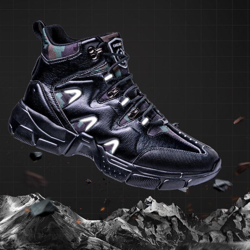 ONEMIX الرجال حذاء للسير مسافات طويلة الشتاء الثلوج الأحذية الدفء مكافحة زلة مقاوم للماء في الهواء الطلق الرحلات الأحذية الجبلية الرحلات أحذية...